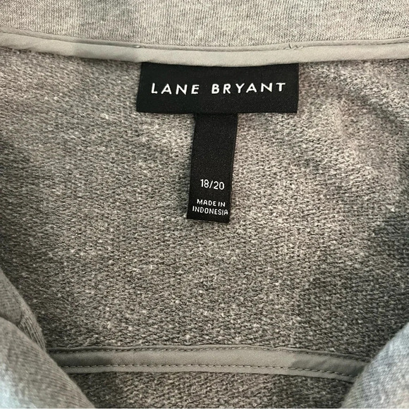 Lane Bryant Button Front Fleece Jacket Heather Gray Women’s Size 18/20 - Picture 10 of 11
